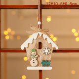 HULIANFU Wooden Christmas Door Wreath Oranments Wall Xmas Dec Merry Christmas Decor For Home  Happy New Year Naviidad Door Wreath