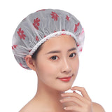 HULIANFU Waterproof Bath Hat Thickened Waterproof And Oil Fume Cap Women Spa Hair Salon Supplies Shower Cap Bathroom Accessories