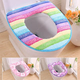 HULIANFU Warm Winter Toilet Seat Cover Closestool Mat Washable Bathroom Accessories Coral Fleece Soft Toilet Pad Universal Toilet Cushion