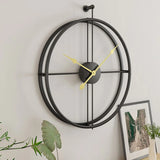 HULIANFU Nordic Luxury Large Wall Clock Modern Design Living Room Kitchen Wall Clock Battery Operated Iron Personality Clocks Home Decor