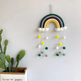 HULIANFU Nordic Cloud Rainbow Raindrop Wall Hangings Decoration For Kid Girls Bedroom Hanging Pendant Baby Bed Tent Hanging Toy Pendant