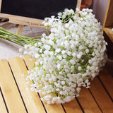 HULIANFU 2023 90Heads 52cm Babies Breath Artificial Flowers Plastic Gypsophila DIY Floral Bouquets Arrangement for Wedding Home Decoration