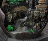 HULIANFU Mountain River Waterfall Incense Burner Creative Home Decor Incense Holder Portable Resin Smoke Backflow Censer Handicrafts