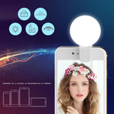 HULIANFU Mini Q Selfie Ring Light Portable Flash LED USB Clip Mobile Phone Fill Lamp Led Mirror Neon Sign Selfie Ring Makeup Lightings