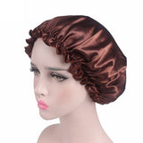 HULIANFU Women Night Sleep Hat Adjust Satin Bonnet Hair Styling Cap Long Hair Care 29 Styles Silk Head Wrap Shower Cap Hair Styling Tools