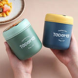 HULIANFU Mini Thermal Lunch Box Food Container with Spoon Stainless Steel Vaccum Cup Soup Cup Insulated Lunch Box taza desayuno portatil