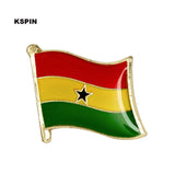 HULIANFU National Flag Metal Lapel Pin Flag Pin Badge Russia Algeria Argentina Brazil Belgium Germany France Costa Rica South Korea  Neth
