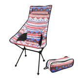 HULIANFU Outdoor Portable Camping Chair Oxford Cloth Folding Lengthen Camping Seat for Fishing BBQ Festival Picnic Beach Ultralight Chair