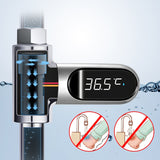 HULIANFU Water Shower Thermometer LED Display Flow Self-Generating Meter Monitor Baby Celsius Faucet Precise Bath Kitchen Ship From EU