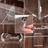 HULIANFU OurWarm Clear Acrylic Wedding Card Box with Lock and Card Sign for Wedding Reception Security Money Box for Birthday Baby Shower