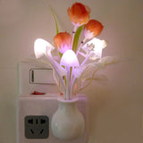 HULIANFU Novelty Night Light US Plug Induction Dream Mushroom Fungus Luminaria Lamp 220V 3 LED Mushroom Lamp led night lights