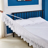 HULIANFU Princess Lace Bed Skirt Home Hotel Bed Cover Without Surface Elastic Band Bed Skirts Bedspread Twin/Full/Queen/King Size
