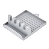HULIANFU Kitchen Spoon Holders Fork Spatula Rack Shelf Organizer Plastic Spoon Rest Chopsticks Holder Non-slip Spoons Pad Kitchen Utensil