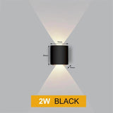 HULIANFU Led Wall Lamp Aluminum Outdoor IP65 Waterproof Up Down Wall Light For Home Stair Bedroom Bedside Bathroom Corridor Lighting