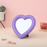 HULIANFU Pink Love Mirror Desktop Makeup Mirror Wall Mounted Dual-Use Vanity Mirror Girl Room Wall Decoration Heart-Shaped Mirror