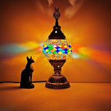HULIANFU Turkish mosaic table Lamp vintage art deco Handcrafted lamparas de mesa mosaic Glass romantic bed light lamparas con mosaicos