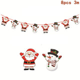 HULIANFU Wooden Christmas Door Wreath Oranments Wall Xmas Dec Merry Christmas Decor For Home  Happy New Year Naviidad Door Wreath