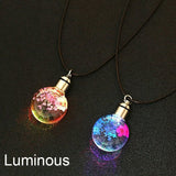 HULIANFU New Luminous Dried Flower Butterfly Glass Ball Car Pendant Car Craft Decoration Pendant Car Interior Decor Car Accessories