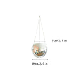 HULIANFU Retro Disco Ball Planter Basket Round Mirror Hanging Pot flower pot Wall Planter Pot Hangin Vase Desktop Decoration Balcony Vase