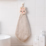 HULIANFU Soft Baby Towel Cartoon Animal Hand Towel Hanging Face Towel Cute Absorbent Bathing Towel For Bathroom Kitchen Quick Dry Towel