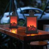 HULIANFU LED Flame Lantern Lamps Simulated Fireplace Flame Effect Light AA Battery Courtyard Room Decor