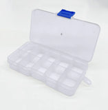 HULIANFU New 10 Slots Cells Colorful Portable Jewelry Tool Storage Box Container Ring Electronic Parts Screw Beads Organizer Plastic Case
