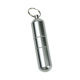 HULIANFU Silver Aluminum Alloy Cigarette Box Waterproof Cigarete Case Pill Toothpick Capsule Holder with Keychain Mens Gift