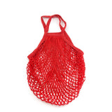 HULIANFU Portable Reusable Grocery Bags Fruit Vegetable Bag Washable Cotton Mesh String Organic Organizer Handbag Short Handle Net Tote