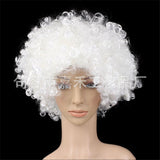 HULIANFU Round Curly Wig Carnival Children Adult Explosion Hair Hat Children  Day Party Accessories Fluffy Funny Clown Fans Hairstyle