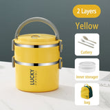 HULIANFU TUUTH Multi-layer Lunch Box for Office Worker Big Capacity Food Grade Stainless Steel Bento Box Food Container School Picnic