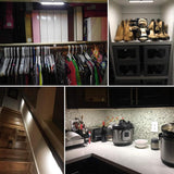 HULIANFU LED Motion Sensor Closet Light 6 10 24 40 60 LEDs Under Cabinet Light Magnetic Night Lamp For Kitchen Stairs Wardrobe Cupboard
