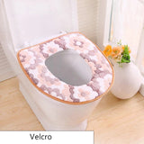 HULIANFU Warm Winter Toilet Seat Cover Closestool Mat Washable Bathroom Accessories Coral Fleece Soft Toilet Pad Universal Toilet Cushion