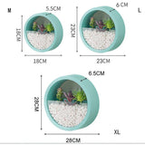HULIANFU Wall Hanging Decor Shelf Flower Pot Modern Home Decor Room Decoration Multifunctional Storage Box Creative Round Floral Ornament