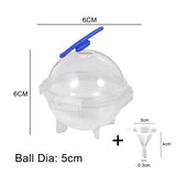 HULIANFU New 5CM Round Ball Ice Cube Mold DIY Ice Cream Maker Plastic Ice Mould Whiskey Ice Tray for Bar Tool Kitchen Gadget Accessories