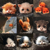 HULIANFU Non finished Handcrafted Pocket Animal Pet Doll Toy Wool Needle Felting Kit Dog Cat Fox Rabbit фетр для рукоделия фетр fieltro