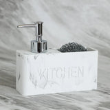 HULIANFU Modern kitchen accessories Soap Dispenser Set Liquid hand soap dispenser pump bottle brushes Holds and Stores Sponges Scrubbers