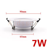 HULIANFU LED Downlight 5W 7W 9W 12W 15W 18W Recessed Round LED Ceiling Lamp AC 220V 230V 240V Indoor Lighting Warm White Cold White