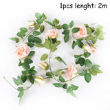 HULIANFU Wedding Decoration 10-40cm Rattan Wreath Metal Hoop Wreath Decor Floral Hoop Christmas Decor for Home Hanging Artificial Flower