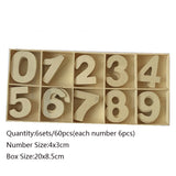 HULIANFU Wooden Letters Natural Alphabet Letters And Numbers Personalised DIY Craft Home Decor Wedding Birthday Xmas Party Name Design