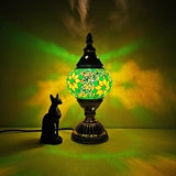 HULIANFU Turkish mosaic table Lamp vintage art deco Handcrafted lamparas de mesa mosaic Glass romantic bed light lamparas con mosaicos