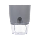 HULIANFU Lazy Self-watering Flowerpot Automatic Water Absorption Succulent Aquaculture Transparent Round Plastic Hydroponic Flowerpot