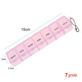 HULIANFU Pill Box Wheat Sealed 8 Grids Pill Container Organizer Health Care Drug Travel Divider 7 Day Pill Storage Bag Travel Pill Cases