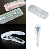 HULIANFU Men  Shaver Storage Box Transparent Plastic Razor Blades Holder Portable Travel Razor Case High Quality Shaving Box Containers