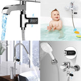 HULIANFU Water Shower Thermometer LED Display Flow Self-Generating Meter Monitor Baby Celsius Faucet Precise Bath Kitchen Ship From EU