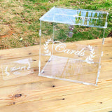 HULIANFU OurWarm Clear Acrylic Wedding Card Box with Lock and Card Sign for Wedding Reception Security Money Box for Birthday Baby Shower