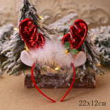 HULIANFU 2023 Christmas Headband Santa Tree Elk Antlers Hair Accessories for Girls Headwear Reindeer Ornaments Elk Ears Christmas Decorations