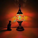HULIANFU Turkish mosaic table Lamp vintage art deco Handcrafted lamparas de mesa mosaic Glass romantic bed light lamparas con mosaicos