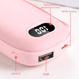 HULIANFU Portable USB Heater Rechargeable Electric Hand Warmer In Winter Double-Sided Heating Mini Mobile Power Supply Handwarmer 2 In 1