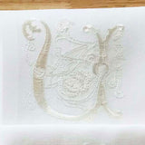 HULIANFU Letters Embroidery  Table Napkin  White Wedding Party Holiday  Decorative  Towel  Rectangular  Hand Towels