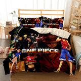 HULIANFU ONE Piece Japan Anime Game Summer Bed Pillowcases Quilt Duvet Cover Set Single Queen King 3D Photo Bedding Set